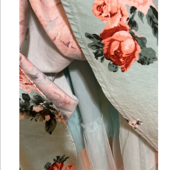 👗 Blue Rose print halter petticoat dress 👗 - Picture 6 of 8